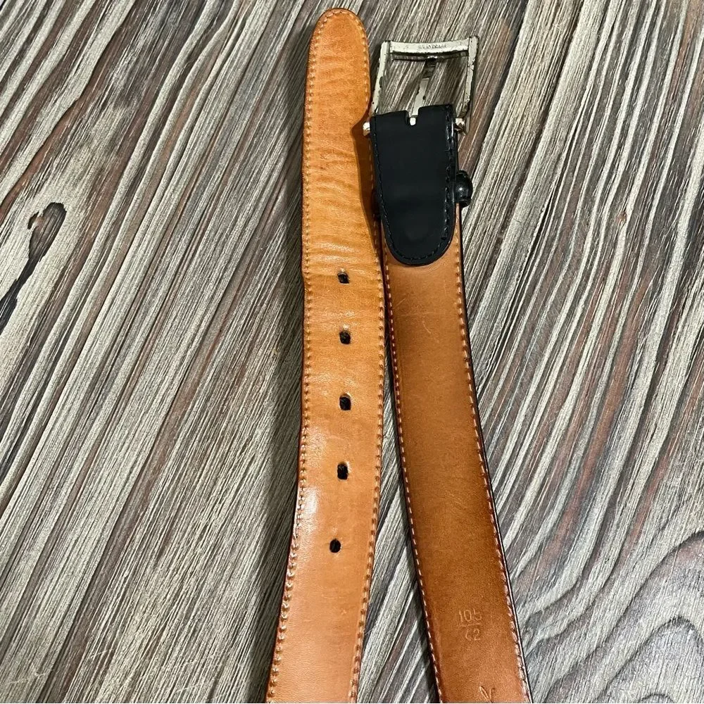 Vintage Martin Dingman Black Milled Finish Leather Belt Men 42 Hand Made in USA
